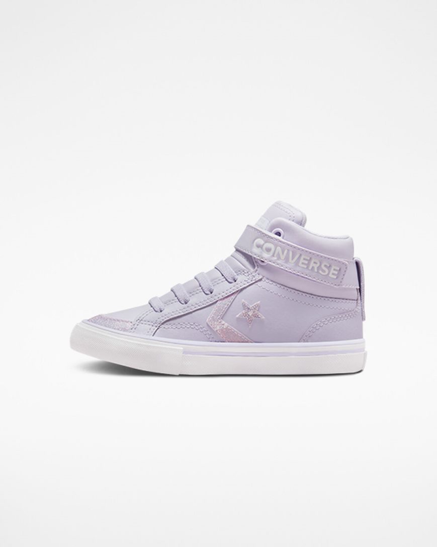 Tenis Converse Pro Blaze Alças Easy-On Glitter Cano Alto Menina Roxo Roxo | PT V07TP38